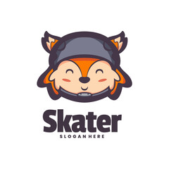 Wall Mural - Skater Logo Vector