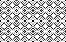 Black And White Seamless Pattern Texture Wallpaper Tile Damask Background. 