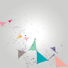 Aufkleber - Modern illustration for decoration design. Network connection background. Abstract vector illustration