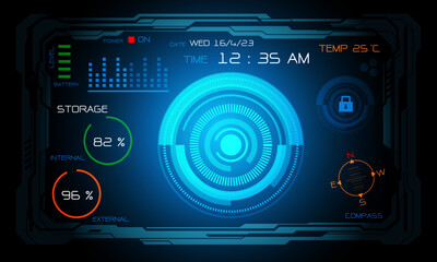 Poster - technology cyber screen display control menu color design ultramodern futuristic background vector
