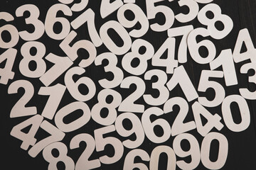 Poster - Numbers texture abstraction. Global economy crisis concept. Finance data or education concept. 