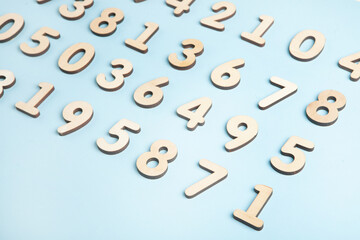 Poster - Numbers texture abstraction. Global economy crisis concept. Finance data or education concept. 