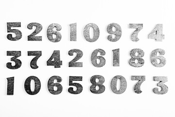 Poster - Numbers texture abstraction. Global economy crisis concept. Finance data or education concept. 
