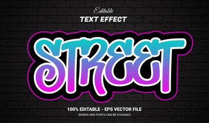 Canvas Print - street graffiti editable text effect