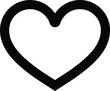 © cool vp - big heart icon in line style isolated on white background