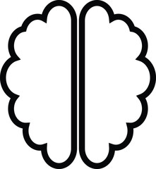 Brain icon , mind icon or intelligence sign line art vector icon for apps and websites
