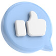 © dekzer007 - like button. like icon. 3D illustration.