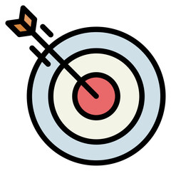 Sticker - target filled outline icon style