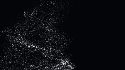 Poster - Particle tornado, motion Background. Abstract background with connecting dots. Vortex. Whirlpool bright of mixed particles of, flying on dark background. 3D rendering. Vector illustration.