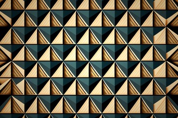 Abstract geometric background with multicolored triangles. generative ai