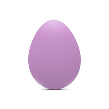 Purple Easter Egg Isolated On Transparent Background. Easter Eggs In Lavender Color With Shadow. Festive PNG Element For Your Creativity, Easter Design Decoration, Web Banners, Social Media Posts.