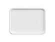 Empty white plastic tray. Isolated. Transparent background. 3d illustration.