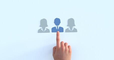 Poster - Select leader or employees, Headhunting, Recruitment business and Human Resource Management