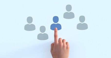 Poster - Select leader or employees, Headhunting, Recruitment business and Human Resource Management