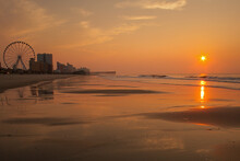 Sunrise On Myrtle Beach On The Grand Strad Of South Carolina
