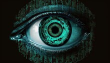 Big Brother Is Watching You. Digital Spy Concept. Based On Generative AI
