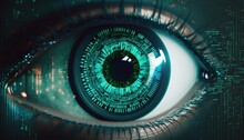 Big Brother Is Watching You. Digital Spy Concept. Based On Generative AI