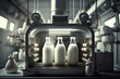 Milking the Goodness: Inside a Milk Factory. Ai generated.