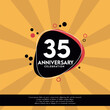 Vector 35th years anniversary design template abstract vector template illustration
