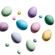 Easter Eggs Isolated On Transparent Png Background