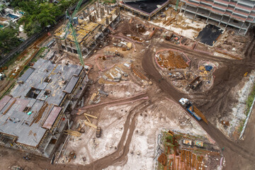 The civil construction industry grows worldwide, pictured here is people working on the construction of a building complex in Rio de Janeiro, Brazil