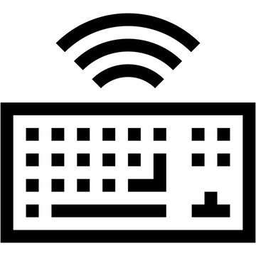 Wireless Keyboard Line Icon
