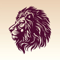 Poster - Hand drawn Lion Head illustration. Vintage woodcut engraving style vector illustration.