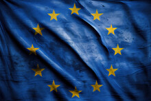European Union Flag Created With Generative AI Technology