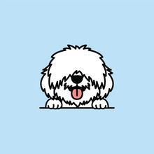 Cute Coton De Tulear Puppy Cartoon, Vector Illustration