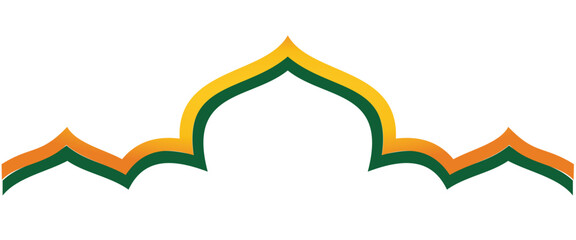 Poster - Illustration art of a ramadan kareem mosque icon with isolated background. editable roof design frame of a mosque. suitable for use in religious designs, especially the Islamic religion
