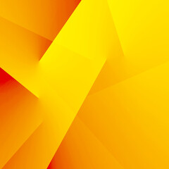 Wall Mural - Bright golden yellow orange red abstract background for design. Geometric shape. Triangles, squares, diagonal lines. Color gradient. 3d effect. Modern. Futuristic. Minimal. Web banner. Colorful.