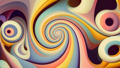 Psychedelic swirling optical illusion (generative ai)