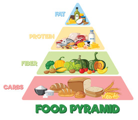 Wall Mural - food nutrition groups pyramid