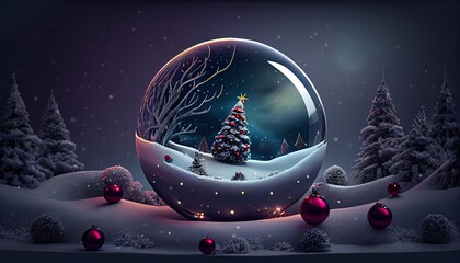 Wall Mural - christmast background illustration. generative ai