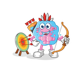 Sticker - cell hawaiian waving character. cartoon mascot vector