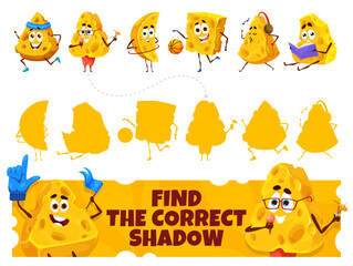 Poster - Cartoon maasdam and gouda cheese characters game