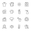 laundry icons set, vector simple thin line icon