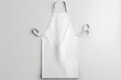 White blank apron, apron mockup on white background. Generative Ai