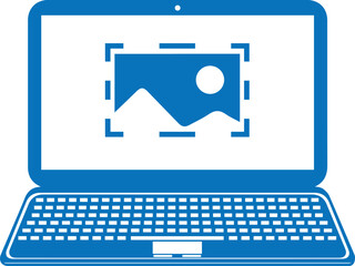 Set of screenshots icon, screenshots symbol blue vector