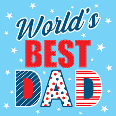 Wall Mural - world's best dad greeting card design