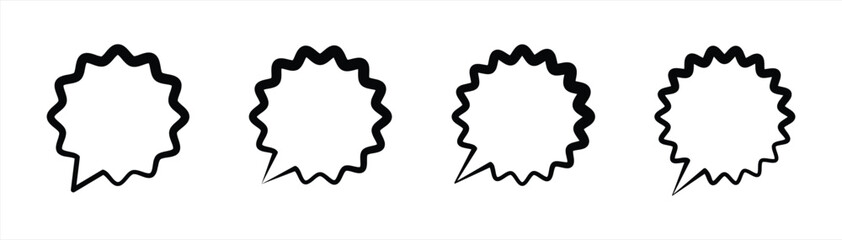 Poster - speech bubble icon set. talk bubble icon symbol sign collections, vector illustration