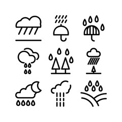 rain icon or logo isolated sign symbol vector illustration - high quality black style vector icons
