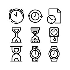 Wall Mural - time icon or logo isolated sign symbol vector illustration - high quality black style vector icons
