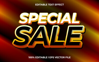 Poster - Special sale editable text, template 3d style use for business tittle