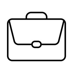 Wall Mural - Briefcase icon. Business bag icon. Suitcase, portfolio symbol, linear style pictogram isolated on white.