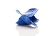Blue chips isolated on white background.