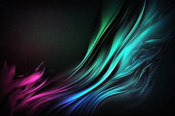 Poster - Black blue pink green abstract texture background, Generative AI	