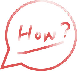 Wall Mural - there is a handwritten english word in the dialog message bubble, how,