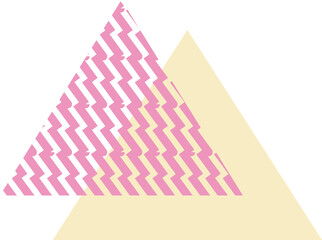 Wall Mural - Decorate the copywriting with triangular color blocks and curves composed of Morandi colors