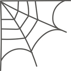 Wall Mural - Thin line version of spider web for Halloween decoration